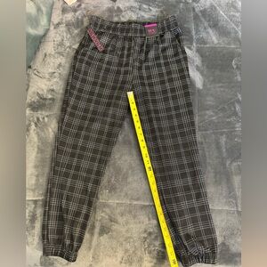 NWT Shosho Charcoal and White Checkered pant